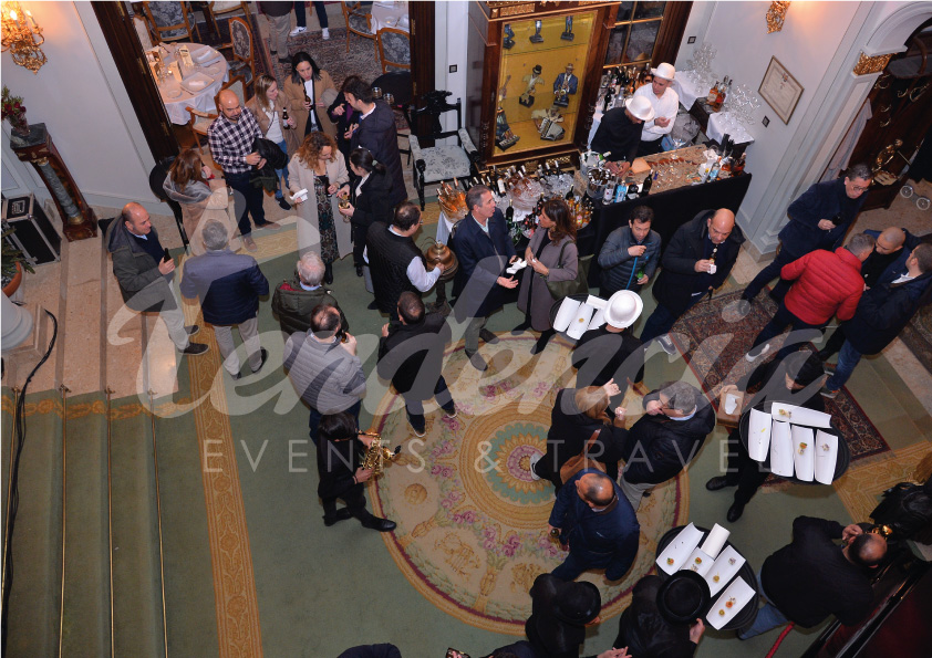 corporate attendees during the gala dinner in luxurious restaurant in tangier